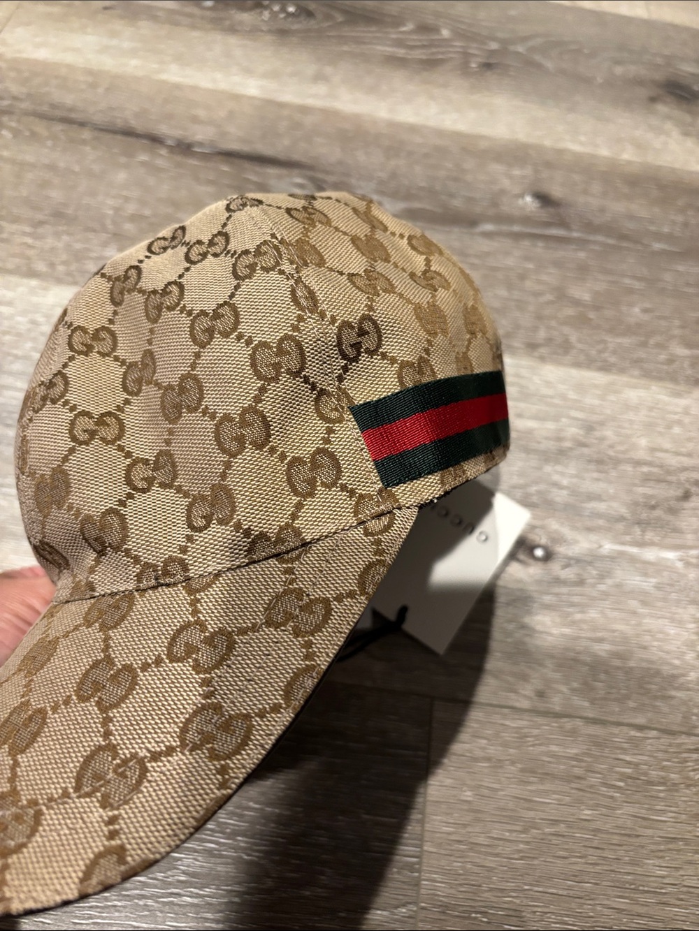 Gucci Brown Monogram Canvas Baseball Cap with Green-Red Web brand new with tags - Picture 8 of 9